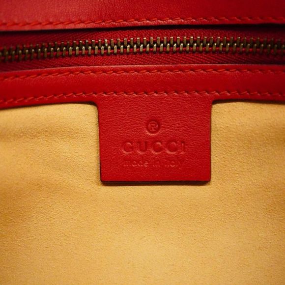 Gucci Gg Marmont Red Leather Shoulder Bag (Pre-Owned) - Picture 6 of 11